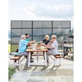 thumbnail image 7 of EastVita 72in×47in Freestanding Metal Privacy Screen for Outdoor Patio HeavyDuty RustResistant Decorative Fence Panel Weatherproof Design Patio Privacy Screen, 7 of 7
