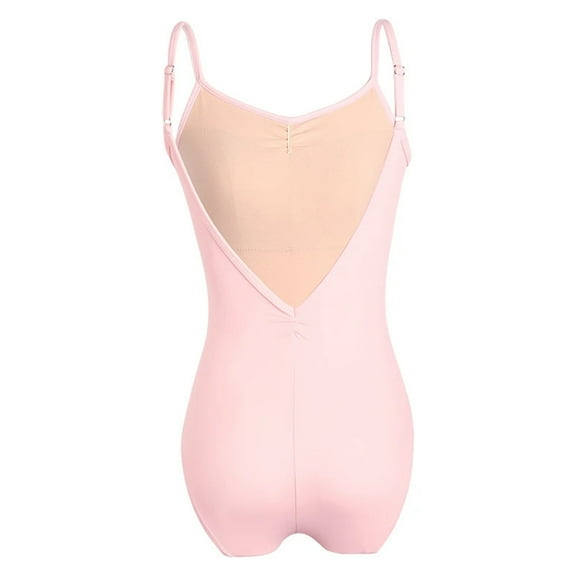 Woman Ballet Leotards Dance Leotards High Elasticity Gymnastic Leotards Nylon V Back Ballet Bodysuit