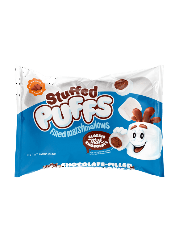 Stuffed Puffs Filled Marshmallows, Classic Milk Chocolate, 8.6 oz Bag