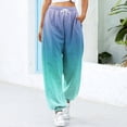 thumbnail image 2 of njshnmn Women's Joggers Pants Lightweight Running Sweatpants Drawstring Women Jogger Pants, Purple, M, 2 of 4