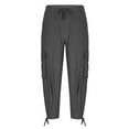 thumbnail image 7 of Stamzod Baggy Sweatpants with Pockets Fashion Solid Color Summer Stretch Waist Straight Cargo Pants Daily Casual Cargo Sweatpants for Men Black S, 7 of 7
