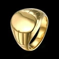 thumbnail image 2 of QQTDFG Stainless Steel Yellow Gold Platinum Black Gun Plated Mens Plain Band Ring B554 -Gold-7, 2 of 7