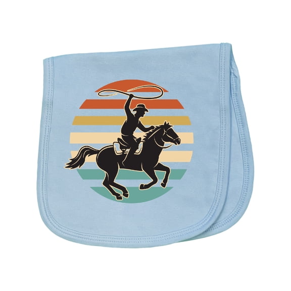 Inktastic Rodeo Team Roping Cowboy Baby Burp Cloth