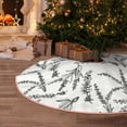 thumbnail image 6 of Daiia Lavender Flowers Drawing Merry Christmas Tree Skirt , Xmas Large Lace-up Tree Skirt, Santa Snowflakes Rustic Home Decorations New Year Party Farmhouse Decor-30", 6 of 7