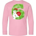 thumbnail image 3 of Inktastic Christmas Birthday, 6th Birthday, Cute Snowman, Carrot Nose Long Sleeve Youth T-Shirt, 3 of 5