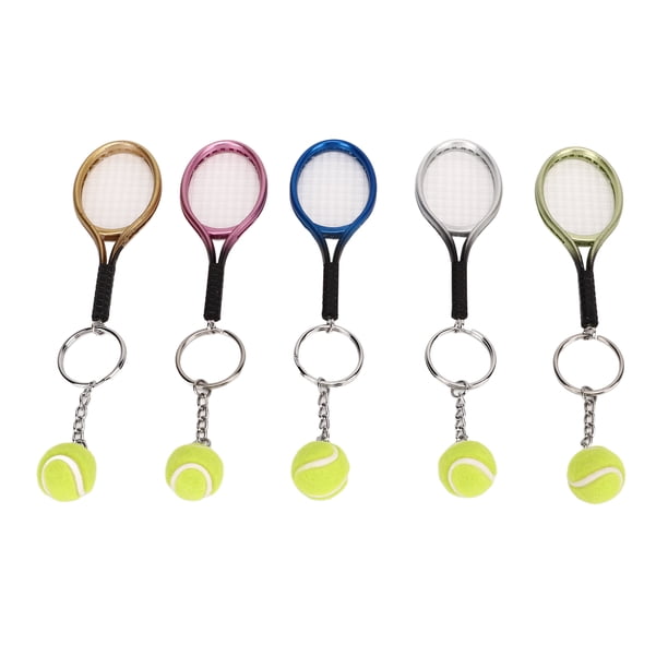 Llavero de raqueta de Tenis ANGGREK 5 Piezas Duradero Pequeño Ligero A Prueba de Herrumbre