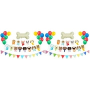 30 Pcs Happy Birthday Banner Baby Showers Decorations Dog Party Hat Dog Birthday Accessories Pet Dog Balloons The Dog