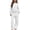 White, variant on Piuwrlz Girls 2PC Sweatshirt Sets Kids Plain Outfit Sets Sweatshirts and Pants White Size 9-10 Years