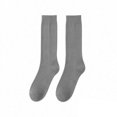 thumbnail image 4 of Yuanlong Womens Mid-Calf Socks Solid Color Mid Calf Casual Hosiery Stretchy Soft Minimalist Breathable Socks, 4 of 4