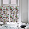 thumbnail image 4 of Christmas Kitchen Curtain 2 Panels Tiers Curtains 45 Inch Length, Western Cow Cactus Xmas Balls Botanical Blue Curtains Rod Pocket Curtains Window Drapes Treatment Window Cafe Curtains, 4 of 5