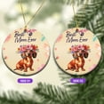thumbnail image 2 of Best Dachshund Mom Ever Happy Mother's Day Ceramic Round Ornament Wiener Dog Lover Gifts Idea Home Tree Decor - 02002, 2 of 5