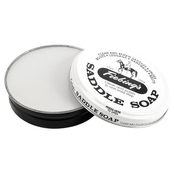 Saddle Soap Tin 3.5oz Fiebings White