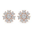 thumbnail image 3 of Lab Grown Diamond Fashion Earrings | 6 Carat IGI Certified Round Shape | Magnolia Flower Fashion Lab Diamond Stud Earrings | 14K Rose Gold&nbsp; FG-VS Quality, 3 of 5