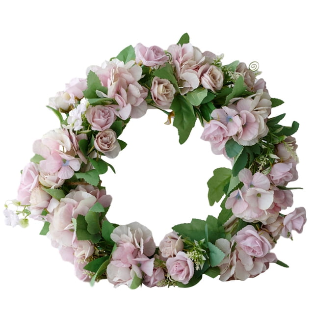 Puerta artificial Guirnalda de flores Oficina en casa Simulación colgante Decoración floral Banquete de boda Corona de flores falsas, Púrpura kenally HA9087-03B