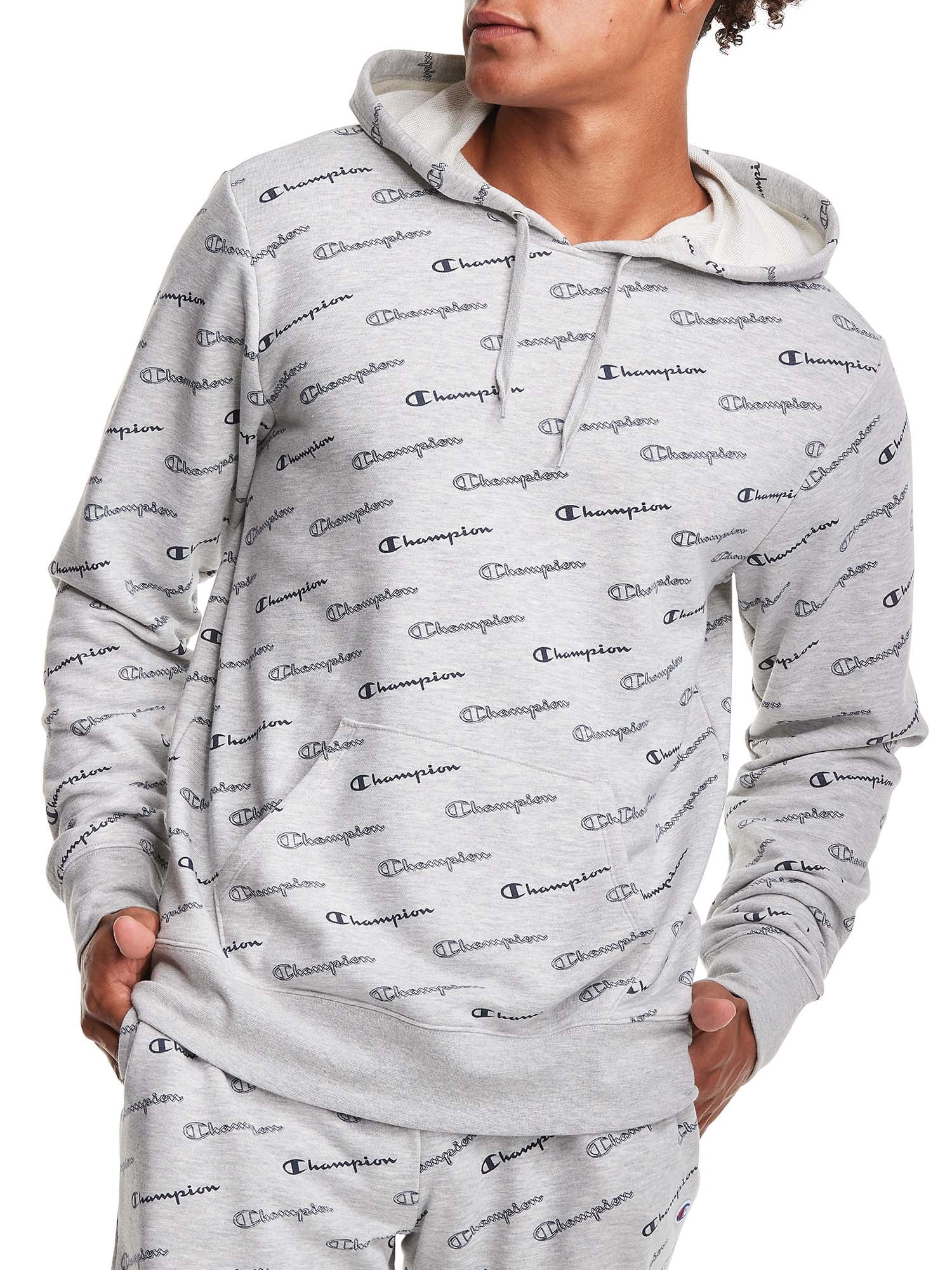 Champion Men's Fleece Pullover Hoodie with Script Logo Sleeve, up 