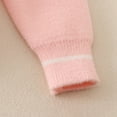 thumbnail image 6 of GYRATEDREAM Toddler Girls Pullover Sweater Comfy Long Sleeve Cable Knit Crewneck Cute Print Daily Wear Jumper Fall Winter for 4-5Y Pink, 6 of 9