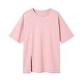 thumbnail image 4 of Byoo Toddler Girls Solid T Shirt Oversized Short Sleeve Crew Neck Side Split T-Shirt Soft Breathable Summer Pullover Top, 4 of 4