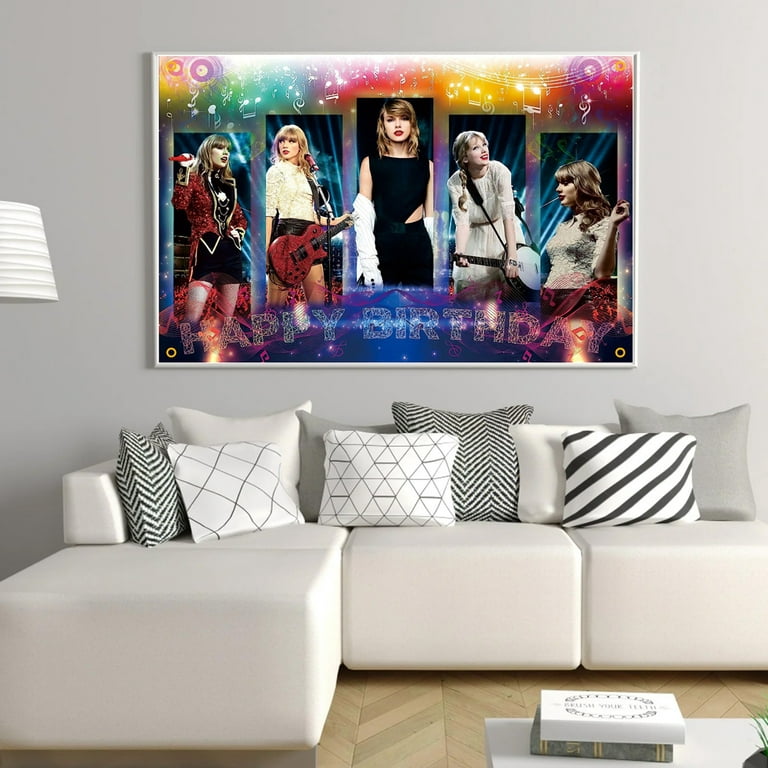 Guvpev Taylor Swift The Eras Tour Support,Taylor Swift 2024 Flag,Taylor Swift Room Decor,Flag 3x5 ft Musician Flags for Room College Dorm Bedroom Wall