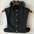 thumbnail image 1 of Blusa de media camisa con cuello falso desmontable para mujer, de cuello falso Negro Hugo Mujeres cuello falso desmontable, 1 of 10