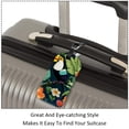 thumbnail image 3 of Square 2Pack PU Leather Toucan Cruise Luggage Tag with Privacy Cover and Name ID Tag for Travel Handbags Backpacks Luggage Tags, 3 of 6