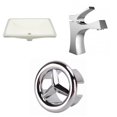 thumbnail image 1 of American Imaginations 18.25-in. W CUPC Rectangle Bathroom Undermount Sink Set In Biscuit - Chrome Hardware AI-26803, 1 of 9