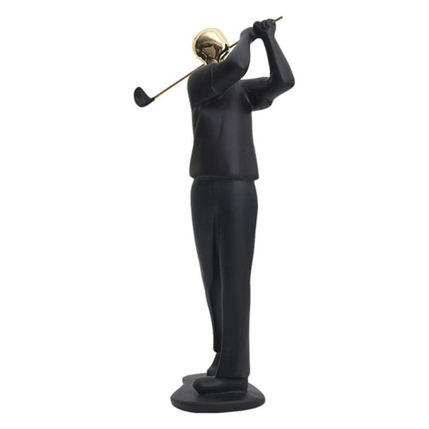 Escultura de personajes deportivos, estante para el hogar, estatua, adornos modernos únicos Swing de golfista