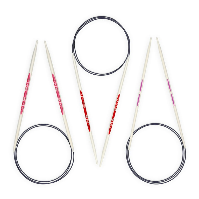 LOOEN 37pcs Aluminum Circular Knitting Needles Set with Ergonomic