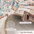 thumbnail image 5 of Gianna 9x12 FT Large Polyester Area Rug for Living Room, Machine Washable Low-Pile Rug with Non-Slip Backing, Durable Edge Binding for Bedroom, Dining Room, Christmas Rug, Vintage Style, Blue and Red, 5 of 7