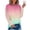 Pink, variant on IROINNID Polyester Long Sleeve T Shirt for Women Daily Summer Round Neck Print Outing Blouses Tops,Black