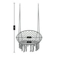 thumbnail image 6 of Garpans Hanging Hammock Chair Mesh Woven Rope Macrame Swing Chair for Indoor Outdoor Patio Chair Festival Gift Grey, 6 of 9
