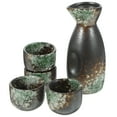thumbnail image 2 of Ensemble de Saké Japonais Pot en Céramique et Tasses Multi Style Rétro pour Rangement 70 oz, 2 of 9