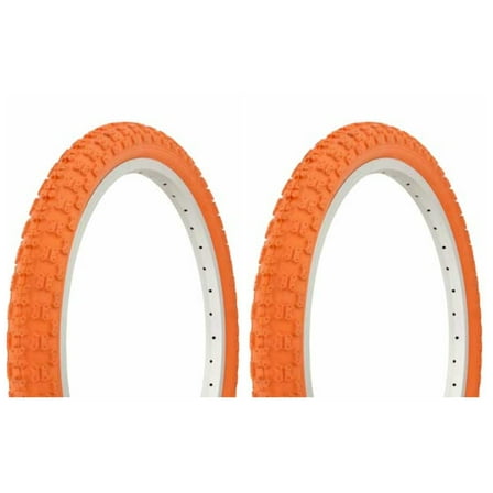 Tire set. 2 Tires. Two Tires Duro 20" x 2.125" Orange/Orange Side Wall , lowrider bike Tires, lowrider bicycle Tires, bmx bike Tires, cruiser bike Tires