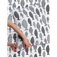 thumbnail image 2 of Fish Microfiber Bedspread Set, Minimalist Fish with Pared down Dots and Stripped Lines Sea Animal Image, Soft Bedding Set with Pillow Shams & Comforter, 3 Sizes, Black White, by Ambesonne, 2 of 3