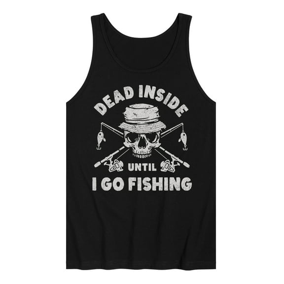 Instant Message - Dead Inside Until I Go Fishing - Men's Jersey Tank Top