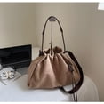 thumbnail image 2 of SPEKSEE Suede Bag for Woman Faux Suede Large Satchel Crossbody Tote Purse Drawstring Vintage Fall Winter Hobo Handbag, 2 of 9