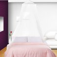 thumbnail image 4 of Forma redonda superior mosquitera cama dosel niños mosquitera para cama de 1,5 m (blanco), 4 of 8