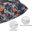 thumbnail image 3 of Goofa Hawaiian Style Print Plush Throw Pillow Case, Soft Velvet with Hidden Zipper, Decorative Cushion Cover for Sofa, Bed, Car, and Home Décor-20"x30", 3 of 6