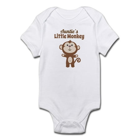 

CafePress - Aunties Little Monkey Body Suit - Baby Light Bodysuit