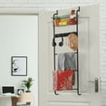 thumbnail image 3 of 5-Tier Over The Door Towel Rack for Bathroom Towel Hanger with Hooks and Basket, 3 of 5