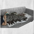 thumbnail image 6 of Eagle Soft Flannel Fleece Blanket, Tribal Culture Inspired Hand Drawn Eagle in Feathered Designed Headdress Hippie Style, Cozy Plush for Indoor and Outdoor Use, 60" x 80", Multicolor, by Ambesonne, 6 of 6