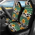 thumbnail image 2 of Uorisanigo Aztec Cow Print 14 Pack Automobile Seat Cover Sets Steering Wheel Cover and Cars Headrest Cover Car Console Cover Auto Seat Belt Cover Cars Keychain Soft Elastic Fit for Car SUV, 2 of 6