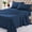Blue, variant on WISHEAD 4 Piece Queen Sheet Set, Deep Pocket Soft Bed Sheets, Breathable Cooling Bedding, Easy Care, Dark Grey