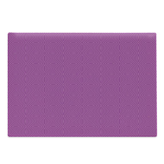 Magenta Cutting Board, Turning Rotary Spiral Tile Twist Symmetrical Spinning Plural Motion Modern Image, Decorative Tempered Glass Cutting and Serving Board, Large Size, Dark Magenta, by Ambesonne