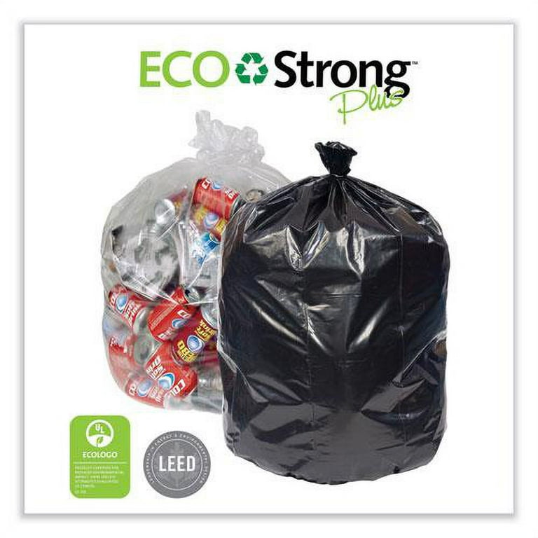 Eco Strong Plus Can Liners, 33 gal, 13 mic, 33 x 39, Natural, 250/Carton Eco Strong Plus Can Liners, 33 gal, 13 mic, 33 x 39, Natural, 250/Carton