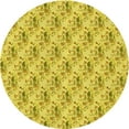 thumbnail image 1 of Ahgly Company Indoor Round Patterned Banana Yellow Area Rugs, 4' Round, 1 of 6