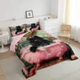 thumbnail image 3 of Feelyou Black Cat Kitten Full Size Comforter Sets for Child, Vinatge Western Animal Bedding Comforter Set, Cartoon Theme Reversible Bedding Sets, Lightweight Room Decor, 3 Pieces, 3 of 8
