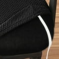 thumbnail image 6 of 4 Pack Jacquard Stretch Chair Seat Covers for Dining Room, Removable Washable Anti-Dust Kitchen Chair Protector Slipcovers, Dinning Upholstered Office Chair Seat Cushion Slipcovers Protectors, 6 of 8