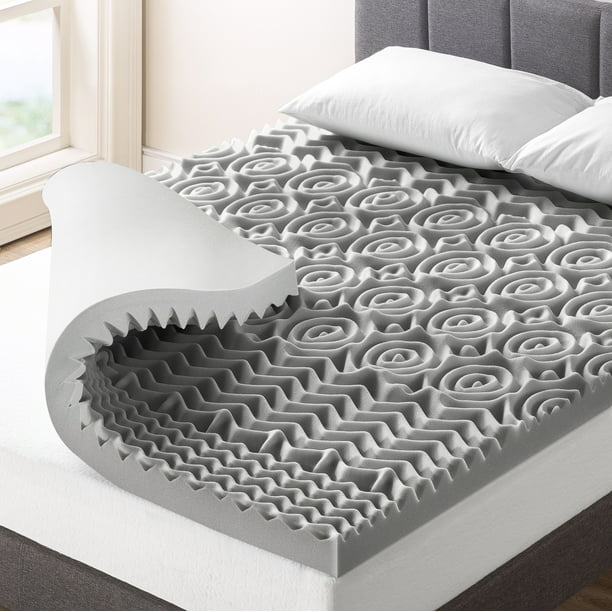 Best Price Mattress 3 Inch 5Zone Memory Foam Topper with Bamboo