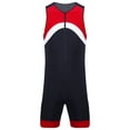 thumbnail image 3 of Manyakai Mens One Piece Swimsuit Shorty Wetsuit Bathing Suit Athletic Spandex Jumpsuit Swimwear UPF Red XL, 3 of 6