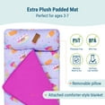 thumbnail image 6 of Wildkin Original Nap Mat with Pillow for Boys and Girls, Features Hook and Loop Fastener, Roll-Up Design, Soft Cotton Blend Materials (Sweet Dreams Purple), 6 of 9